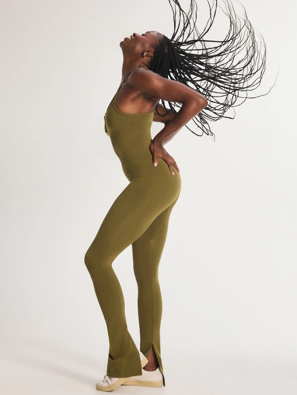 FENTY Frame Work Jumpsuit Military Olive Green Color Size M Women's